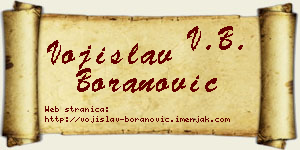 Vojislav Boranović vizit kartica